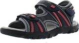 Geox Boys Jr Strada Fashion Sandals,Blue/Red,34