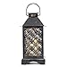 Solar Lantern Indoor or Outdoor 4Leaf Clover Bronze − Antique Metal Construction − Solar Powered Hanging Lantern or Tabletop with LED Flickering Candle 5.5 x 5.5 x 11 inches