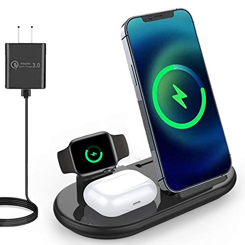 3 in 1 Wireless Charging Station Docking, Multiple Devices Wireless