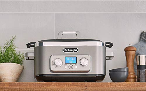 De'Longhi Livenza 7-in-1 Multi-Cooker Programmable SlowCooker, Bake, Brown, Saute, Rice, Steamer & Warmer, Easy to Use and Clean, Nonstick Dishwasher Safe Pot, (6-Quart), CKM1641D - Thumbnail 5