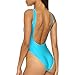 Dixperfect® Womens Sexy One-Piece Swimsuit Letter Printed Bodysuit High Cut Legs Backless (XL, P6)