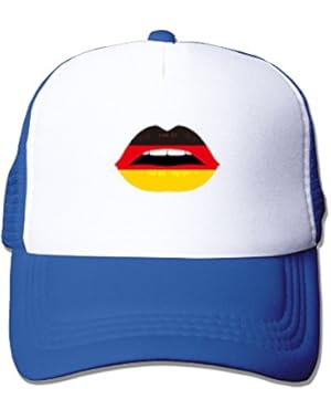 Smile Lip Germany Flag Unisex Mesh Hat Adjustable Sports Baseball Cap