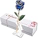 DEFAITH Real Rose 24K Gold Dipped, Great Anniversary Valentines Love Gift for Her Wife Mother Girlfriend, Attractive Luster and Natural Shape with Crystal Heart Stand