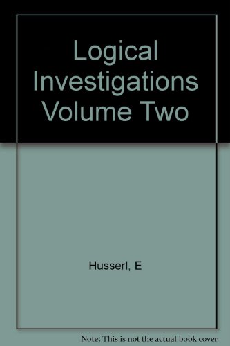 Logical Investigations: Volume Two 0710066198 Book Cover
