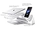 2 in 1 Laptop and Phone Stand - Bestand Aluminum Cooling Computer Stand: [Update Version] Stand, Holder for Apple MacBook Air, MacBook Pro, All Notebooks, iPhone Series, Silver (Patented)