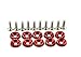 Amooca Purple Password JDM Aluminum Alloy Fender Bumper Engine Dress Up Washers Kit with Bolts 10Pcs