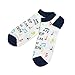 TeeHee Men's Music Cotton No Show Socks 4-Pack, Musical Notes, Socks size 10-13, US Men's shoe sizes 8-11