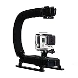 Opteka X-GRIP Professional Action Stabilizing Handle Specifically Made for GoPro HD Hero5, Hero4, Hero3 and Session with Accessory Shoe for Flash, Mic, or Video Light (Black)
