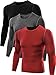 Neleus Men's 3 Pack Athletic Compression Sport Running Long Sleeve T Shirt