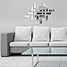 Dooboe Mirror Wall Stickers - Mirror Wall Decals - Geometric Mirror Wall Decor - Mirror Wall Tiles Peel and Stick, Self Adhesive, Removable, 18 Stickers