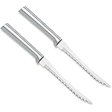 Rada MFG Tomato Slicing Knife Stainless Steel Blade With Aluminum Handle Made in USA, 8-7/8 Inches, 2 Pack