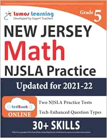 new jersey student learning assessments njsla test practice 5th grade math practice workbook and full length online assessments new jersey test study guide learning lumos 9781689665230 amazon com books