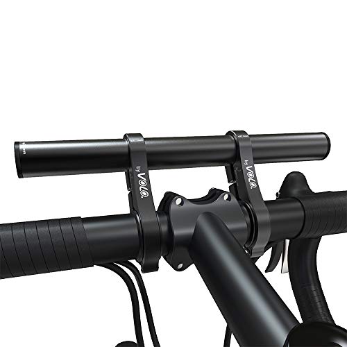 Volo Extender BAR Aluminum Bike Handlebar Extender Cycling Extension Mount Holder for Bike Mounts, GPS Service, Headlights etc (Black, 223)