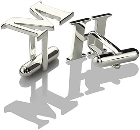 Personalized 925 Sterling Silver Wedding Engraved Cufflinks Gift Men Custom Made Any Initials