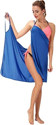 Gopani Sand Beach Suspenders Skirt for Women Micro Fiber Towel Skirt Beach Towels Magic Bath Towels for Women Wrap Beach Dress Sling Beach 1 Pcs (Color May Vary)