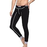 Men's Thermal Underwear Bottoms (X-Large, Black)