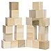 Wood Blocks 1.5 Inches (32 Pack) Made in USA - Unfinished Wooden Blocks for Crafts and Carving, Plain Blank Natural Wood Blocks