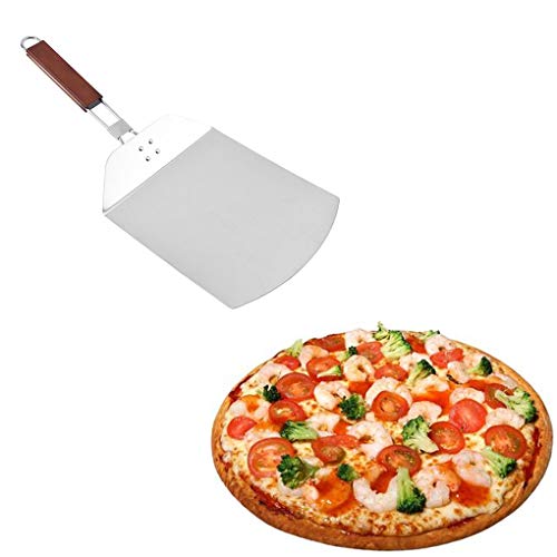 Fengyuanhong Pizza Spade Lifter roestvrij staal pizzapalet Paddle Foldable Handle Bakers Peel Houten - Afbeelding 7