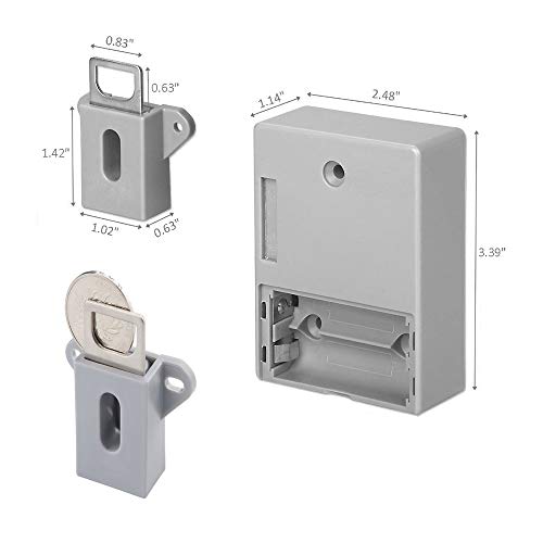 Homello RFID Electronic Cabinet Lock Hidden DIY for Wooden Drawer Cabinet Locker, Easy to Use & Programmable