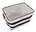 Tosnail Home Essentials Fabric Collapsible Convenient Storage Bin/Basket with Cotton Rope Handle - for Office, Bedroom, Closet, Toys, Laundry - Large