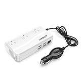 BESTEK 200W Power Inverter DC 12V to 110V AC Inverter with 4.2A 4-Port USB Car Adapter [ETL Listed]