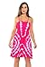Riviera Sun 21612-FW-XL Strapless Tube Short Dress/Summer Dresses Fuchsia/White