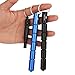 2 pieces ! (double pack) Kubotan / force amplifier with a very loud SOS signal whistle in Blue and Black with grooved grip and key chain also usable as an emergency hammer, 100% legal, by Amathings