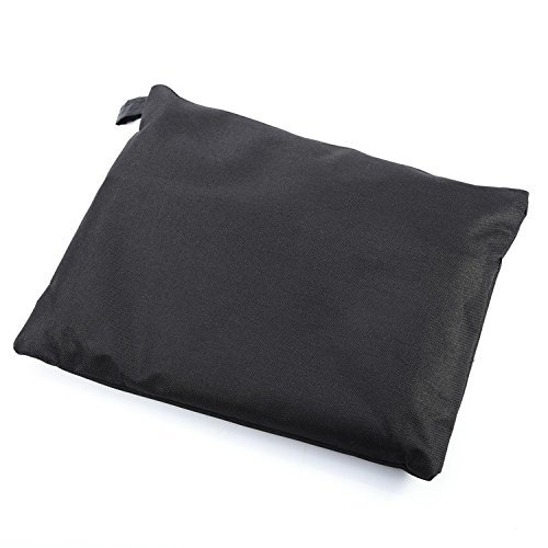 XGZ Barbecue Grill Cover, Waterproof Heavy Duty Round Barbecue Cover Nylon for Round Gas Charcoal Electric Barbecue with Storage Bag - Black - Thumbnail 3