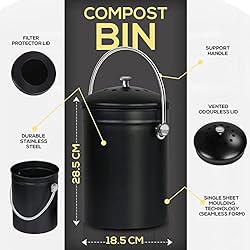 Utopia Kitchen Compost Bin for Kitchen Countertop