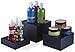 Displays2go Acrylic Cube Display Nesting Risers, Solid Black Matte, Set of 3