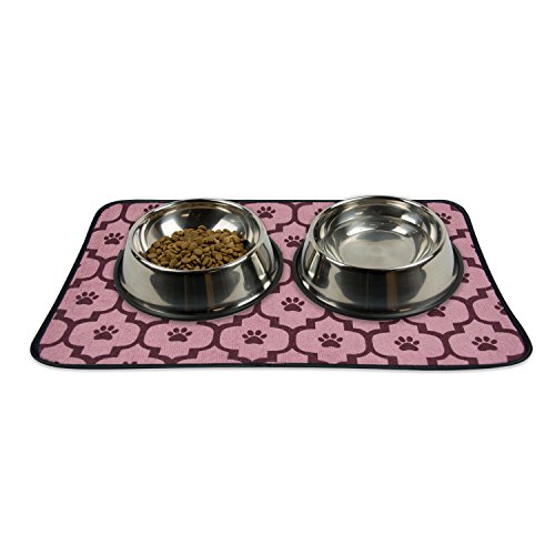 image for DII Bone Dry Small Microfiber Pet Mat for Food, Water, Treats, 12x18