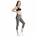 YIDAINLINE Women's Yoga Capris Pants Tummy Control Workout Running Yoga Capris Leggings(X-Large,Light Gray)