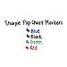 SHARPIE Flip Chart Markers, Bullet Tip, Assorted Colors, 4 Pack