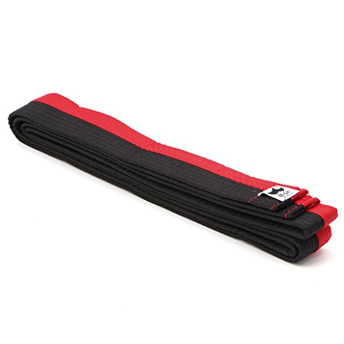 Milue Professional Taekwondo Belt Karate Judo Double Wrap Martial Arts Stripe Sports (Red) - Thumbnail 4