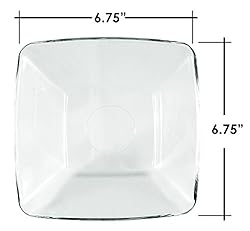 MinWill Brands Fiore Square Glass Salad Bowls with