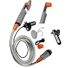 Qbuds Draagbare campingdouche, compacte douchepomp met twee afneembare USB-batterijen, handdouche voor kamperen…