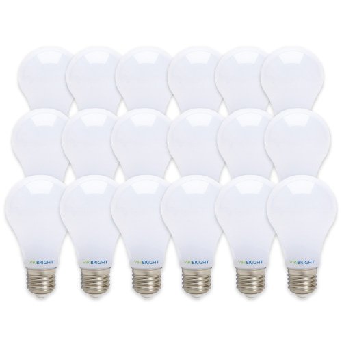 New ViriBright, New Technology! 60 Watt Replacement A19 LED Light Bulb(18 pack), E26 Base, 4000K Cool White, Dimmable, Energy Saving, Value Pack