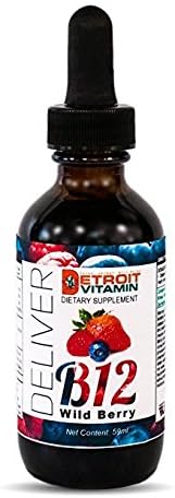 Vitamin B12 Liquid Sublingual Drops, Energy Supplement to Help Memory, Focus, Concentration, Alertness, Mood and Metabolism, Vegan Dietary Supplement for Men, Women, and Kids - Detroit Vitamin