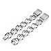 Newest Premium Replacement Accessory Metal Watch Bands Bracelet Strap for Fitbit Alta HR and Alta(No Tracker) (Style E: Silver)