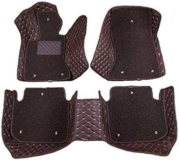 AUTURN Custom Fit Luxury XPE Leather Car Floor Mat Liners for Audi Q7 5 seat 2006-2015, Detachable Floor Carpets, 3D Full Surrounded, All Weather, Waterproof, Coffee