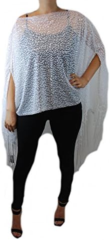 Mother of the Bride Beaded Fashion Shawl 4 WaysTunic Poncho Cover up Top