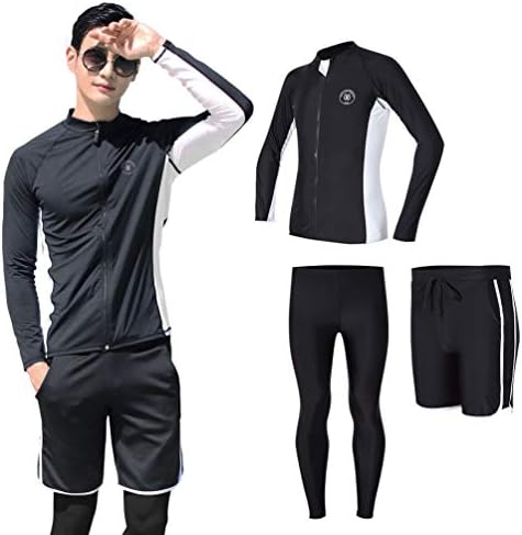 エイエムエッチ Amh 水着 メンズ ラッシュガード 長袖 上下 3点セット 大きいサイズ 水陸両用 Uvカット 吸汗 速乾