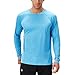 NAVISKIN Men's Sun Protection UPF 50+ UV Outdoor Long Sleeve Shirts Blue Size XL