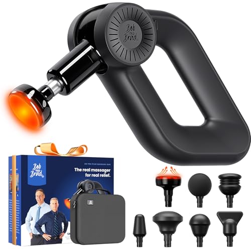 Bob and Brad D6 Pro Plus Massage Gun with Heat, Deep Tissue Muscle Massage Gun with 16mm Amplitude, Electric Handheld Massager Percussion Massage Device for Muscle Pain Relief, Gifts for Men Women