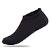 JACKSHIBO Men Women Quick-Dry Water Skin Shoes Aqua Socks for Water Sports Swim Surf Yoga Exercice Beach,Black XL