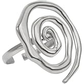 Pierced Owl Stainless Steel Adjustable Spiral Ring