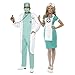 Smiffy's Women's Scrub Nurse Costume, Dress, Mock Apron and Headpiece, Accident and Emergency, Serious Fun, Size 10-12, 25870