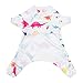 CuteBone Dog Christmas Pajamas Puppy Onesies Small Dogs Soft Pjs Coat Cat Apparel Comfy Pet Clothes Outfit Doggie Bodysuit PJD02