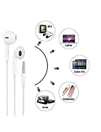 (2Pack) Headphones Earbuds Earphones, Super Premium in-Ear Wired Earphones with Remote & Mic Compatible with iOS Devices 6s plus 6 5s se 5c iPad MP3 Android Model