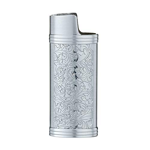Lighter Case Sleeve Holder Cover Fit for Mini BIC Lighter J5,Silver